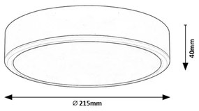 Plafonieră LED Rabalux 71246 LAURI LED/22W/230V d. 21 cm negru