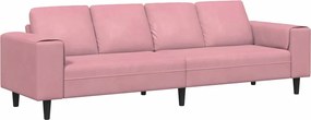 vidaXL Canapea pentru living Roz 250 x 77 x 76 cm