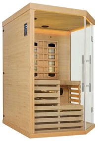 Infračervená sauna Kiruna150 s duálnou technológiou a drevom Hemlock