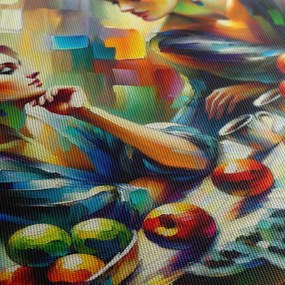 Tablou doamne la masă cu fructe