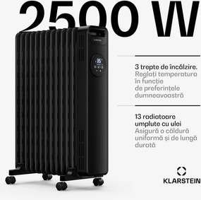 Klarstein Radiator cu ulei Thermaxx | 2500 W | 25 m² | 3 moduri | 7–35 °C | 44 cm x 64 cm