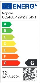 Spot LED aplicat directionabil Onda negru 2700K