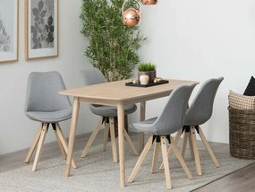 Set de mese Oakland 92176x80x150cm, Numărul de locuri: 4, Unghiular, Lemn: Cauciuc, Stejar