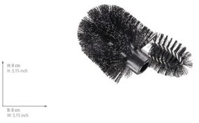 Cap pentru peria de WC negru din plastic Ø 8 cm – Wenko