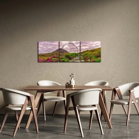 Tablou cu peisaj (cu ceas) (90x30 cm)