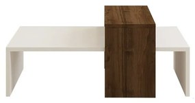 Măsuță de cafea Glow White and Walnut