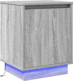 vidaXL Dulap de noapte Gri 39 x 34,5 x 50 cm Lemn compozit