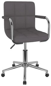 vidaXL Scaun de bucătărie pivotant, gri taupe, material textil