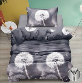 Lenjerie de pat din bumbac DANDELION TOUCH gri Dimensiune lenjerie de pat: 70 x 90 cm | 140 x 200 cm