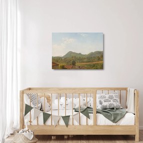 Tablou pe sticlă - Simon Denis,  View Near Naples, reproducere (70x50 cm)