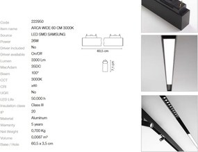 Modul LED pentru sina ARCA WIDE 60 CM 3000K 222950