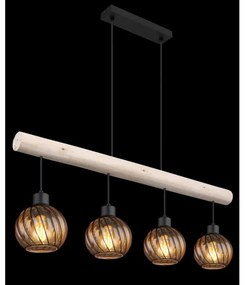 Lustră pe cablu PAULO 4xE27/15W/230V Globo 15534-4H