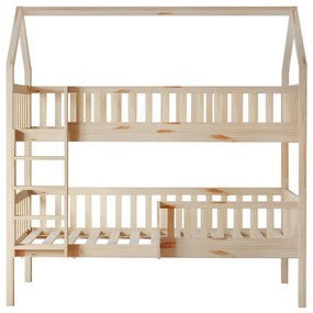 Pat supraetajat Montessori cu pat suplimentar, natural, VENITA TYP 1
