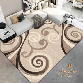 Covor 100x200cm pentru Dormitor si Living  Bej - Maro