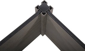 Paturi de flori ridicate G21 Crop 143 x 68 x 54,WPC, Eben, 54 cm