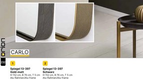 Oglinda decorativa design modern CARLO auriu 152-76cm