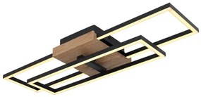 Plafoniera LED design modern Kendra negru, maro