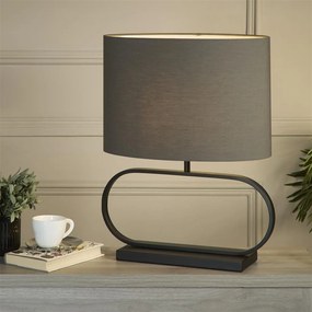 Veioza/Lampa de masa decorativa Sleek negru/gri