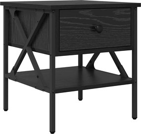 vidaXL Cabinet de Noptieră cu sertar Stejar negru 40 x 42 x 45 cm