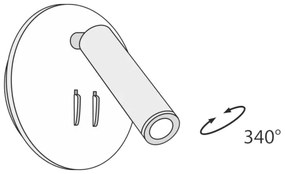 Spot LED de perete Maytoni C176-WL-01-6W-B IOS LED/9W/230V negru