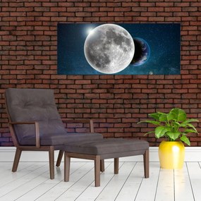 Tablou - Pământul în eclipsa de lună (120x50 cm)