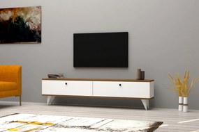 Comoda TV Paris - Alb, Walnut