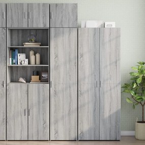 vidaXL Dulap depozitare slim sonoma gri 45x42,5x225 cm lemn prelucrat