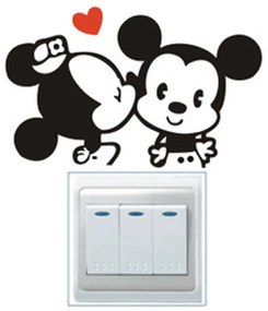 PIPPER | Autocolante pentru întrerupător "Mickey Mouse" 10x10cm