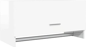 vidaXL Șifonier, alb extralucios, 70x32,5x35 cm, PAL