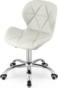 Scaun de birou AVOLA VELVET alb