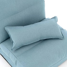 Fotoliu pliant confortabil, 220x60 x 14 cm, albastru deschis