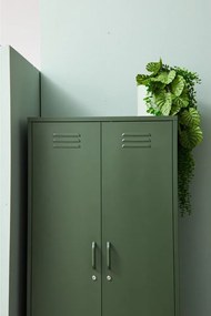 Dulap verde închis din metal cu încuietoare 80x185x50 cm Cambridge – Yes Everyday