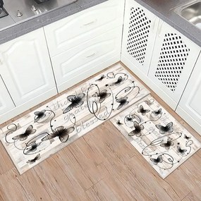 Set 2 Covoare bucatarie antiderapante 60x80 cm + 60x120 cm, CBU300