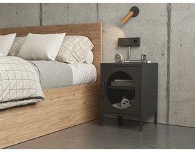 Noptieră neagră din metal Diora – Marckeric