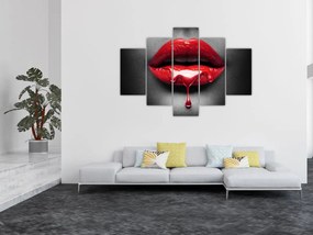Tablou cu buze de femeie (150x105 cm)