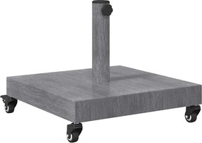 vidaXL Bază pentru umbrelă Aspect de lemn gri închis 45 x 45 x 31,5 cm