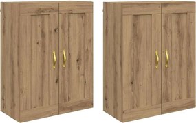 vidaXL Cabinet suspendat 2 pcs Stejar Artizanal 69,5 x 34 x 90 cm
