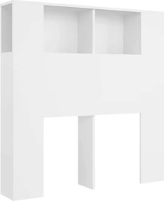 vidaXL Dulap pentru tăblie de pat, alb, 100x18,5x102,5 cm