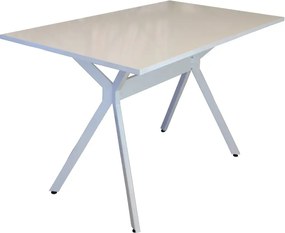 Masa bucatarie Agatha, alb-negru,120 cm