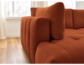 Colțar cărămiziu extensibil/cu spațiu de depozitare (cu colț pe partea stângă/în formă de ”L”) Fuji – Bobochic Paris