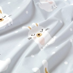 Goldea draperie pentru copii din 100% bumbac - iepurași visători 180x150 cm