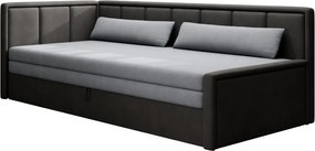 Canapea gri închis extensibilă/cu spațiu de depozitare cu tapițerie din chenille 214 cm Fulgeo – ELTAP