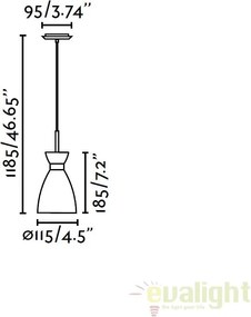 Lustra / Pendul design Vintage Black and gold, RETRO 20050