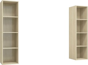 vidaXL Dulapuri TV suspendate 2 buc, stejar sonoma, lemn prelucrat