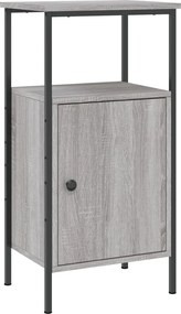 vidaXL Noptieră, gri sonoma, 41x31x80 cm, lemn compozit