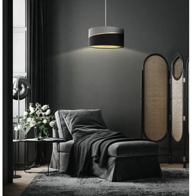 Lustră pe cablu SWING 1xE27/60W/230V negru/gri/auriu