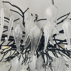 Lustră de cristal aplicată 12xG9/40W/230V negru