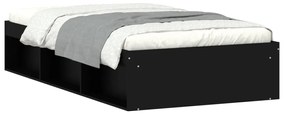 3203839 vidaXL Cadru pat, negru, 90x190 cm