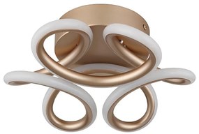 Plafonieră LED Globo 67386-24CH MELISAND 24W/230V d. 26 cm auriu