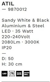 Plafoniera LED design modern ATIL D-50cm